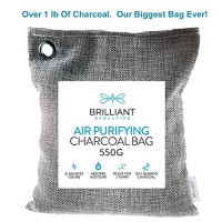Brilliant Evolution BRRC206 Natural Bamboo Charcoal Large Air Purifying Bag  550 Grams (1.2 lbs) Of 100% Natural Bamboo Charcoal  Air Freshener That Eliminates Odors and Absorbs Moisture - B079LW5VKY